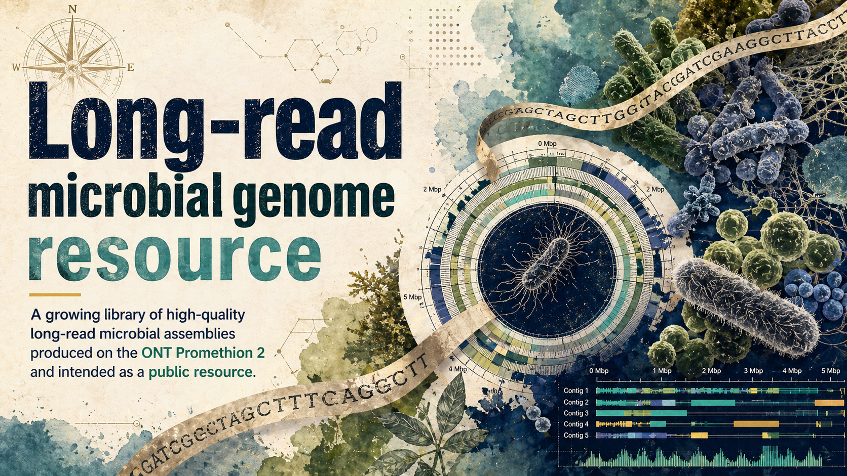 Visualization of a long-read microbial genome assembly produced on the ONT Promethion 2.