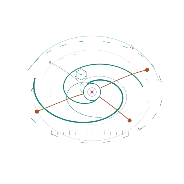 Editorial illustration representing the Large Data Collider — compute + wet-lab platform