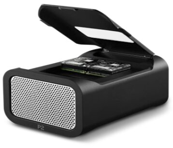 Oxford Nanopore Promethion 2 long-read sequencer with flow cells visible